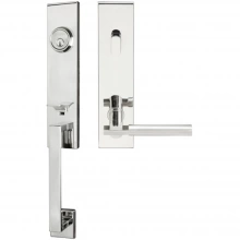 INOX Unison Hardware<br />MH251 C5 - Manhattan Series MH Tubular Entry Handleset with 251 Sequoia Lever - Keyed Entry