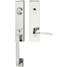 INOX Unison Hardware - MH311 C5 - Manhattan Series MH Tubular Entry Handleset with 311 Crest Lever - Keyed Entry