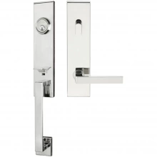 INOX Unison Hardware<br />MH345 TDP - Manhattan Series MH Tubular Entry Handleset with 345 Tokyo Lever - Full Dummy