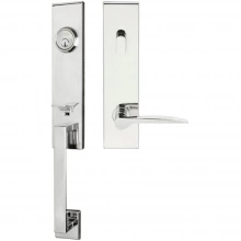 INOX Unison Hardware<br />MH351 TDP - Manhattan Series MH Tubular Entry Handleset with 351 Toronto Lever - Full Dummy