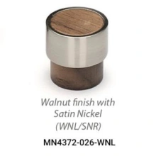 Ashley Norton<br />MN4372-026 - Manzoni 1" Nickel Designer Wood Knob