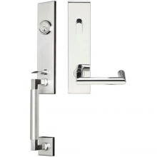 INOX Unison Hardware<br />NY109 C5 - New York Series NY Tubular Entry Handleset with 109 Stuttgart Lever - Keyed Entry