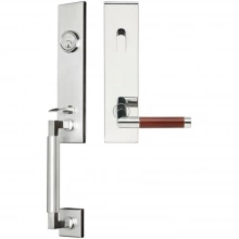 INOX Unison Hardware - NY213 TDP - New York Series NY Tubular Entry Handleset with 213 Cabernet Lever - Full Dummy