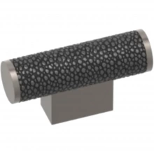 Turnstyle Designs<br />P3697 - Recess Amalfine, Cabinet Handle, Shagreen Scroll T Bar