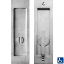 Linnea  - PL160S-AD-PR  - Square Pocket Door Lock with ADA Turn Piece