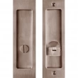 Linnea <br />PL160S-DP-PR - Square Pocket Door Lock with Drop Ring Turn Piece