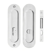 Linnea <br />PL160R-ST-PR  - Round Pocket Door Lock with Straight Turn Piece