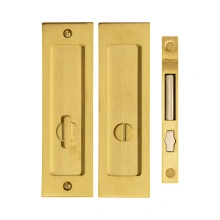 Linnea <br />PL160S-ST-PR - Square Pocket Door Lock with Straight Turn Piece