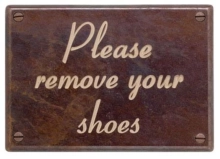 Rocky Mountain Hardware<br />PL200-C - ROCKY MOUNTAIN REMOVE SHOES PLAQUE CORONET FONT