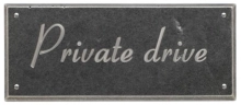 Rocky Mountain Hardware<br />PL250-C - ROCKY MOUNTAIN PRIVATE DRIVE PLAQUE CORONET FONT