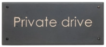 Rocky Mountain Hardware<br />PL250-CG - ROCKY MOUNTAIN PRIVATE DRIVE PLAQUE CENTURY GOTHIC FONT