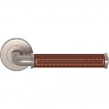 Turnstyle Designs - QL2052 - Pipe Recess Leather, Door Lever, Bonneville Stitch Out