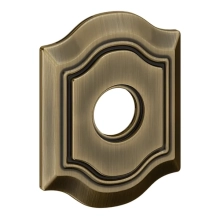Baldwin<br />R027.050 - 3" BETHPAGE ROSE - SATIN BRASS AND BLACK R027050