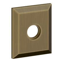 Baldwin<br />R033.050 - 3" SQUARED ROSE - SATIN BRASS & BLACK R033050