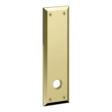 Baldwin<br />R035.003 - 10" RECTANGULAR ROSE - ENTRY OR PASSAGE/PRIVACY - LIFETIME POLISHED BRASS R035003