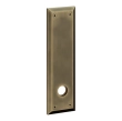 10" RECTANGULAR ROSE - ENTRY OR PASSAGE/PRIVACY - SATIN BRASS & BLACK R035050