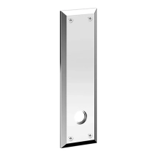Baldwin<br />R035.260 - 10" RECTANGULAR ROSE - ENTRY OR PASSAGE/PRIVACY - POLISHED CHROME R035260