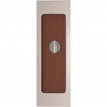 Turnstyle Designs - R1955 - Leather Rectangle Flush Door Pull with Release