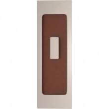 Turnstyle Designs - R1955 - Leather Rectangle Flush Door Pull with Turn