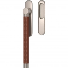 Turnstyle Designs - R2696/R2695 - Recess Leather, Lift and Slide Window Handle, Barrel Stitch Out