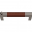Turnstyle Designs<br />R7568 - Recess Leather, Push Button Cabinet Handle, Square D Stitch Out