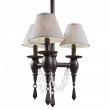 Rocky Mountain Hardware<br />C525 - Three-Arm Towne Chandelier with Crystals and Prisms