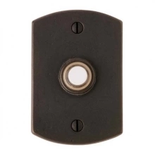 Rocky Mountain Hardware - DBB-E500 - Doorbell Button - 2-1/2" x 3-3/4" Curved Escutcheon