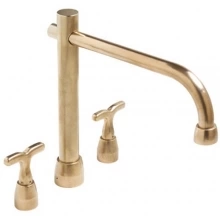 Rocky Mountain Hardware - DMF P703-P301 - Rocky Mountain Deck Mount Faucet with Straight P703 Spout