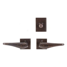 Rocky Mountain Hardware - E10203/E10203 Patio Dead Bolt/Spring Latch Set - 2-1/2" x 2-1/2" Oasis Escutcheons