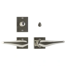 Rocky Mountain Hardware - E10203/E10203 - Privacy Mortise Bolt/Spring Latch Set - 2-1/2" x 2-1/2" Oasis Escutcheons