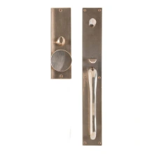 Rocky Mountain Hardware<br />G10275/E10209 Entry Mortise Lock Set - 3" x 20" Exterior with 2-1/2" x 8-1/2" Interior Oasis Escutcheons