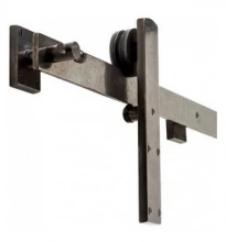 Rocky Mountain Hardware - TRK100 Single Track System - Barn Door Track 102" Max Length - Includes Floor Guide and 2 Adjustable Stops