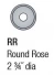 Round Rose (2 3/4" Dia.) (RR)