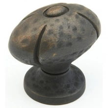 Schaub - 252-ABZ - Siena, Small Oval Knob, 1-1/4" diameter, Ancient Bronze finish