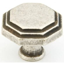 Schaub - 283-FS - Firenza, Octagonal Knob, 1-1/8" diameter, Firenza Silver finish