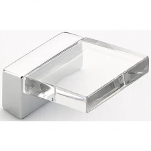 Schaub - 319-26-CL - Positano, Pull, Square, Angles, Polished Chrome, Clear, 16 mm cc