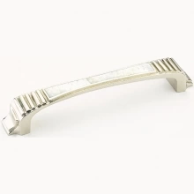 Schaub - 641-MOP/PN - Solid Brass, Symphony, Cadence, Pull, Mother of Pearl, Polished Nickel, 5-1/2" cc