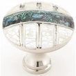 Schaub<br />653-PN - Solid Brass, Symphony, Fair Isle, Round Knob, 1-3/8" dia, Imperial Shell, White Mother of Pearl, Polished Nickel