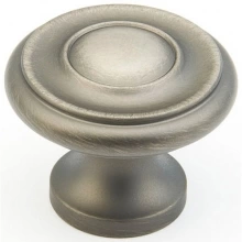 Schaub - 703-AN - Solid Brass, Traditional, Round Knob, 1-1/4" diameter, Antique Nickel finish