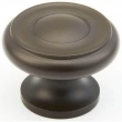 Schaub<br />704-10B - Solid Brass, Traditional, Round Knob, 1-1/2" diameter, Oil Rubbed Bronze finish