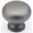 Schaub<br />706-AN  - Solid Brass, Traditional, Round Knob, 1-1/4" diameter, Antique Nickel finish