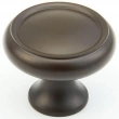 Schaub<br />711-10B - Solid Brass, Traditional, Round Knob 1-1/4" diameter, Oil Rubbed Bronze finish
