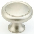 Schaub<br />711-15 - Solid Brass, Traditional, Round Knob 1-1/4" diameter, Satin Nickel finish