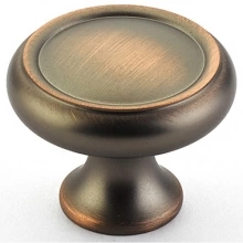 Schaub - 711-AUB - Country, Round Knob, Aurora Bronze, 1-1/4" dia