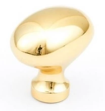 Schaub - 719-03 - 1-3/8" Polished Brass Oval Knob