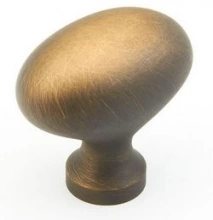 Schaub - 719-ALB - 1-3/8" Antique Light Brass Oval Knob