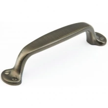 Schaub - 742-AN - Solid Brass, Country, Pull, 4"cc, Antique Nickel finish