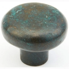 Schaub - 773-VI - Cast Bronze, Mountain, Round Knob, 1-5/8" diameter, Verde Imperiale finish