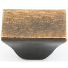 Schaub - 814-AZ - Cast Bronze, Vinci, Rectangular Knob, 1-1/4" diamter, Antique Bronze finish