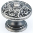 Schaub<br />870-CrS  - Solid Brass, Corinthian, Round Knob, 1-3/8" diameter, Corinthian Silver finish